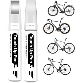 طلاء أسود مصبوب (لامع) للدراجة من أجل طلاء متخصص [يشمل طبقة شفافة] طلاء دراجة مطابق تمامًا لإطارات الدراجة المخدوشة أو المتكسرة in Kuwait