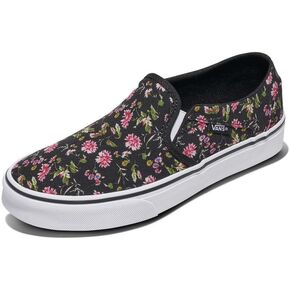 Vans Women's Asher Slip-On Shoe | Comfortable Sneakers for Walking, Fashion & Everyday Wear, Dark Floral Black, 9.5 in Saudi Arabia