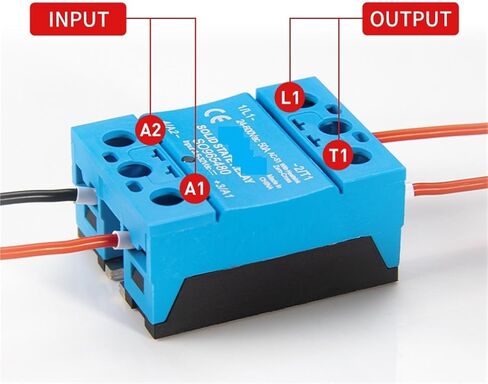 12A25A35A50A75A95A125A Single Phase Solid State Relay 12 24VDC Control AC 220V Contactless Contactor SO9496 Flame Retardant(DC-AC 12A-Base) in Saudi Arabia