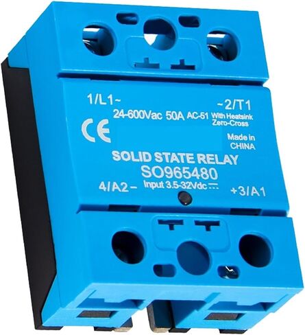 12A25A35A50A75A95A125A Single Phase Solid State Relay 12 24VDC Control AC 220V Contactless Contactor SO9496 Flame Retardant(DC-AC 12A-Base) in Saudi Arabia