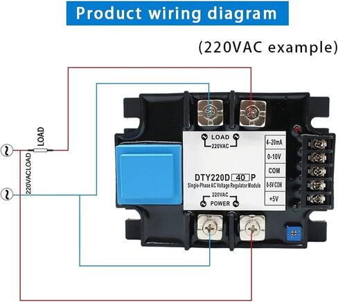 منظم جهد التيار المتردد SSR 4-20mA 0-10V 10A 25A 40A 60A 80A 100A 120A 200A 300A 400A منظم مرحل تيار أحادي الطور DTY(0-380V,400A) in Saudi Arabia