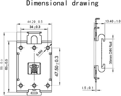 Single Phase SSR 35MM DIN Applicable to for DA AA DD VA VD LA Rail Fixed Solid State Relay Clip Clamp with 2 Mounting Screws in Saudi Arabia