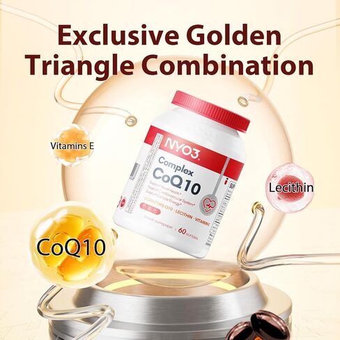 CoQ10 120 مجم 30 كبسولة هلامية، فيتامينات ومكملات الإنزيم المساعد Q10، ليسيثين الزنك السيلينيوم، دعم مضاد للأكسدة عالي الامتصاص لصحة القلب والطاقة، نباتي، خالي من الغلوتين، كمية تكفي لمدة 30 يومًا in Kuwait