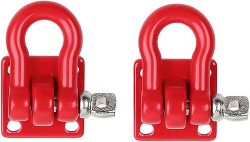 4pcs 1:10 RC Tow -Tow Stackles Metal Towing Towing Hook Poincle Accessories for 1/10 RC Crawler Car Truck SCX10 D90 TRX4 (Red) in Kuwait