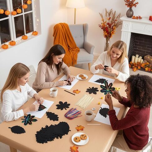 Hollowfly 80 Pcs Turkey Scratch Cards for Boys Girls Colorful Thanksgiving Party Supplies Fall DIY Crafts for Classroom Thanksgiving Harvest Party Art Project Activity in Kuwait