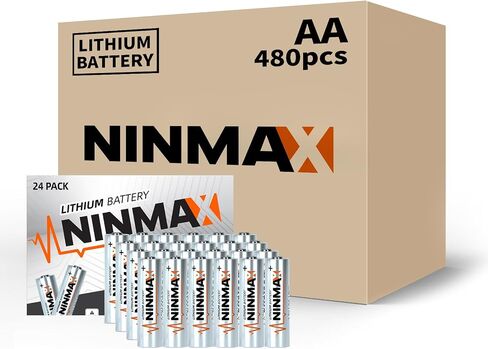 NINMAX® Lithium AA Batteries 16 Pack, 3500mAh 1.5V Longest Lasting Double A Battery for High-Tech Devices【Non-Rechargeable】 in Saudi Arabia