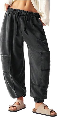 Verdusa Women's Baggy Barrel Cargo Pants Streetwear Joggers with Pockets in Saudi Arabia