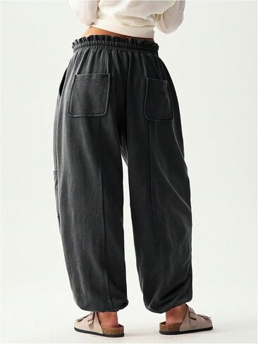 Verdusa Women's Baggy Barrel Cargo Pants Streetwear Joggers with Pockets in Saudi Arabia