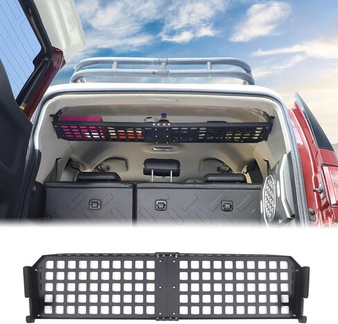 رف تخزين البضائع على سطح صندوق السيارة مناسب لـ Toyot@a FJ Cruiser 2007-2021 منظم تعليق لوحة السقف الخلفي الداخلي حامل تثبيت حامل تخزين البضائع في صندوق السيارة الخلفي ملحقات توسيع اللوحة العلوية in Saudi Arabia