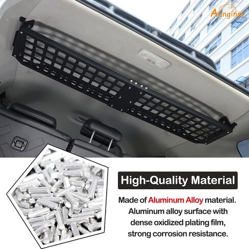 رف تخزين البضائع على سطح صندوق السيارة مناسب لـ Toyot@a FJ Cruiser 2007-2021 منظم تعليق لوحة السقف الخلفي الداخلي حامل تثبيت حامل تخزين البضائع في صندوق السيارة الخلفي ملحقات توسيع اللوحة العلوية in Saudi Arabia