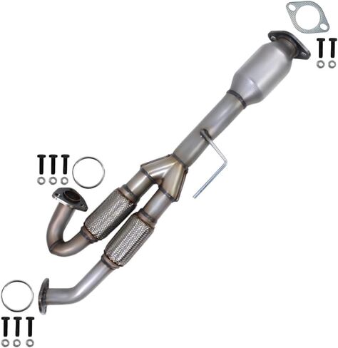 Exhaust Rear Catalytic Compatible for 2002-2006 Nissan Altima 3.5L | EPA-Approved | Stainless Steel | Northeastern Exhaust | Free Gaskets and Bolts & Nuts Included | Automotive Replacement Part in Saudi Arabia