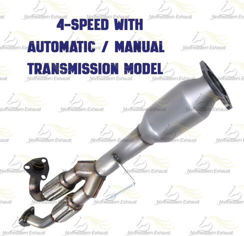 Exhaust Rear Catalytic Compatible for 2002-2006 Nissan Altima 3.5L | EPA-Approved | Stainless Steel | Northeastern Exhaust | Free Gaskets and Bolts & Nuts Included | Automotive Replacement Part in Saudi Arabia