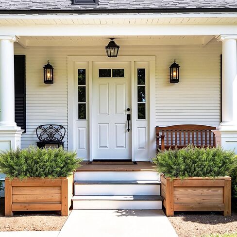 Artificial Flowers for Outdoors, 12 Bundles Faux Plants Outdoor, UV Resistant Artificial Plants Outdoor, Silk Fake Artificial Flowers for Outside Home Decor Planter Porch Decoration, Rose Red in Kuwait