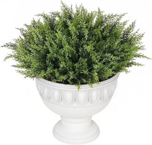 Artificial Flowers for Outdoors, 12 Bundles Faux Plants Outdoor, UV Resistant Artificial Plants Outdoor, Silk Fake Artificial Flowers for Outside Home Decor Planter Porch Decoration, Rose Red in Kuwait