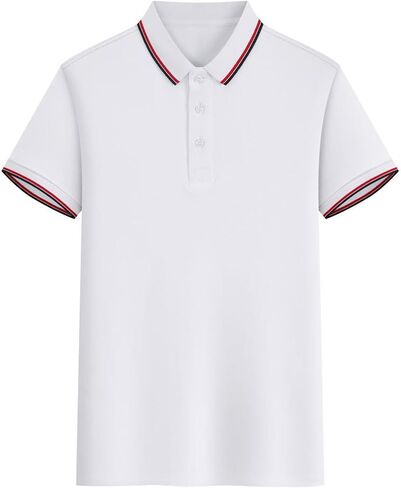 Unisex Short Sleeve Polo Shirts, Cotton Blend, Two Button Closure, Regular Fit, Sizes S-5XL in Saudi Arabia