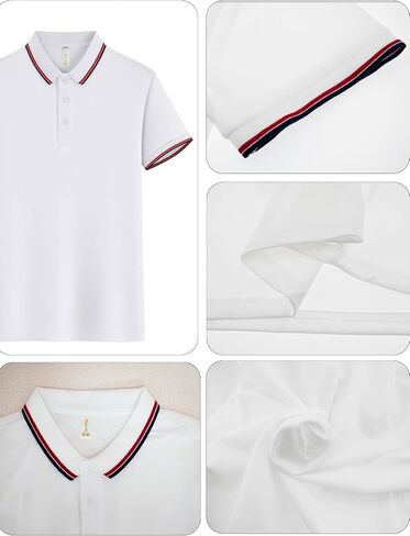 Unisex Short Sleeve Polo Shirts, Cotton Blend, Two Button Closure, Regular Fit, Sizes S-5XL in Saudi Arabia