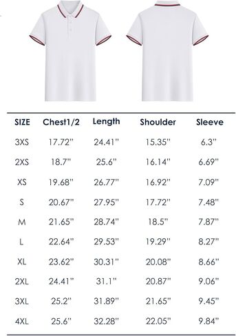 Unisex Short Sleeve Polo Shirts, Cotton Blend, Two Button Closure, Regular Fit, Sizes S-5XL in Saudi Arabia