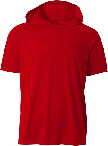 A4 Short Sleeve Hooded Tee Scarlet 3XL in Saudi Arabia