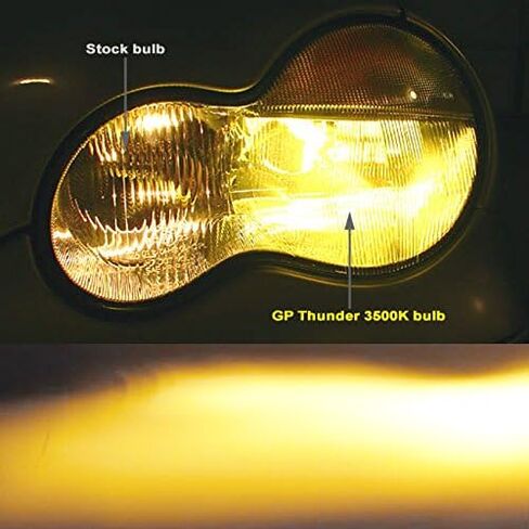 GP Thunder SGP35-9005 Gold 9005 (HB3) 12V 65W لمبة هالوجين زينون مع زجاج الكوارتز (3500K 2 لمبات) in Kuwait