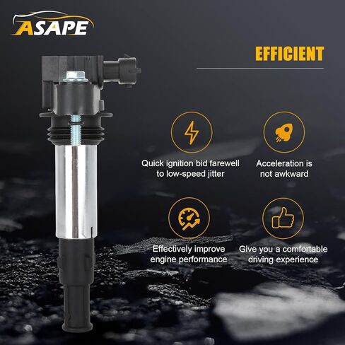 ASAPE 6 Ignition Coil Pack with 6PCS Spark Plugs for 2004-2009 for Cadillac CTS 2005-2008 for Buick Allure LaCrosse 2009 for Chevrolet Traverse for GMC Acadia, Replace UF375 GN10309 D501C in Saudi Arabia