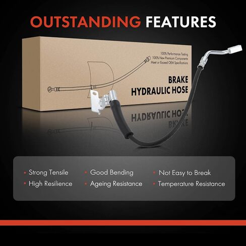 A-Premium Rear Passenger Side Brake Hydraulic Hose Compatible with Select Ford, Lincoln and Mercury Models - Crown Victoria/Grand Marquis 2003-2005, Town Car 2003-2009/2011, Marauder 2003-2004 in Saudi Arabia