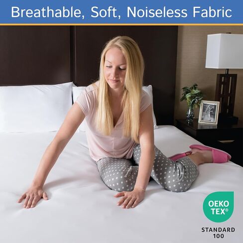 Twin Size Mattress or Box Spring Encasement (8"-11" Depth) Waterproof Zippered Protector Hypoallergenic Premium Single Size Bed Cover Protects from Dust White in Saudi Arabia