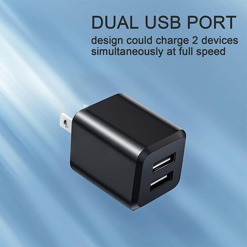 3- Pack, USB Wall Charger, Dual Port USB Cube Power Adapter Charger Plug Block Charging Box, Dual Port Wall Fast Charging Adapter, Compatible for i Phone 15 14 13 12 11 in Saudi Arabia