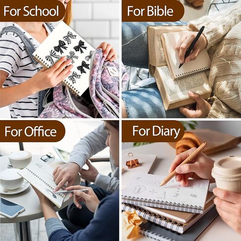 Pink Bow Bible Notebook Journal, Coquette Spiral Notebook, Christian Gifts for Women Girls, Preppy Christian Not Fall Notebooks Gifts for Girls Women, Preppy School Office Supplies, 6x8.2In in Kuwait