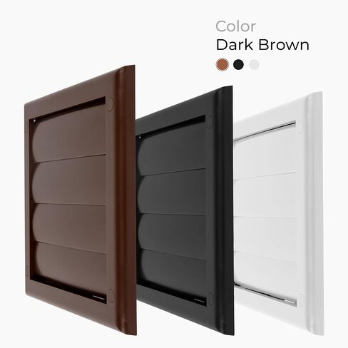 ø4 بوصة - عبوة من 4 - أغطية فتحات عادم مربعة سوداء - غطاء فتحة تهوية للمجفف - غطاء فتحة تهوية مع مصاريع - شبكة هواء بلاستيكية أحادية الاتجاه - فتحات لولبية مخفية in Kuwait