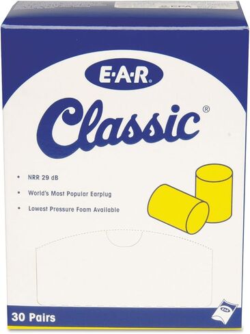 3M Classic Earplugs, Disposable, Pillow Pack, Ear Plugs for Sleeping, Snoring, Drilling, Grinding, Machining, Sawing, Sanding, Welding, 1 Pair/Pillow Pack, 30 Pair/Box in Saudi Arabia