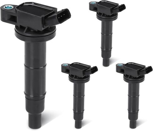Blue Set of 4 Ignition Coil Pack Compatible with 2.4L Lexus HS250h, Scion xB tC, Toyota Camry Corolla Matrix RAV4 Solara Highlander, Pontiac Vibe 2.4 Replace UF333 C1330 in Saudi Arabia