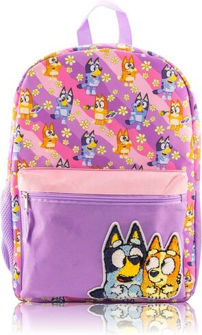 Bluey Backpack for Kids | Bluey and Bingo Bookbag for Girls, Boys, Unisex | Toddler Travel Bag, Cute Lightweight Bag for School | Ages 3+ in Saudi Arabia