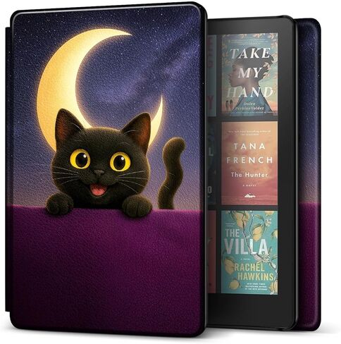 TNP Case for Kindle Paperwhite 12th Generation 2024 / Kindle Colorsoft Signature Edition - 7" PU Leather Protective Folio Cover Case for Kindle Paperwhite Kids with Auto Sleep/Wake, Great Wave in Saudi Arabia
