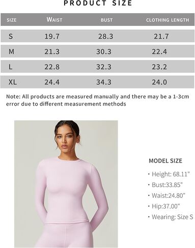 Women's Long Sleeve Fitted Crew Neck Stretch Top for Workout Yoga Gym Fitness Training in Saudi Arabia