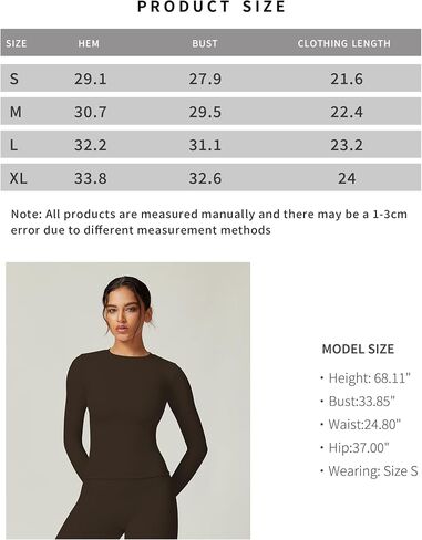 Women's Long Sleeve Fitted Crew Neck Stretch Top for Workout Yoga Gym Fitness Training in Saudi Arabia