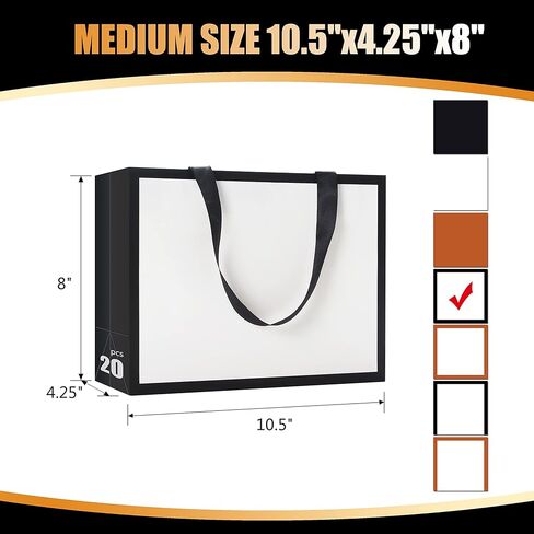 YACEYACE Pink Gift Bags Bulk, 20Pcs 10.5"x4.25"x8" Gift Bags Medium Size, Pink Paper Gift Bags for Valentines, Boutique, Wedding, Party, Birthday,Mother's Day in Kuwait