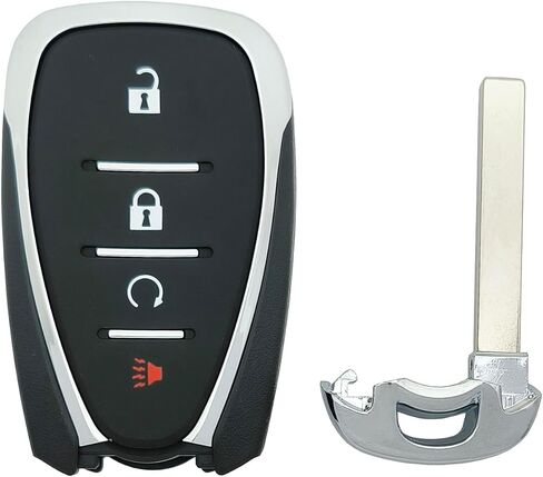 غطاء غطاء مفتاح Fob يناسب سيارة Chevy Bolt 2017-2018 Equinox 2018-2020 Trax 2017-2020 Sonic 2018-2020 Volt 2016-2019 Cruze بدون مفتاح غطاء التحكم عن بعد للسيارة HYQ4AA HYQ4AS (4 أزرار C) in Kuwait