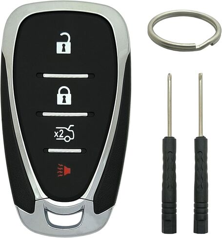 Key Fob Shell Case Replacement Fits for Chevy Bolt 2017-2018 Equinox 2018-2020 Trax 2017-2020 Sonic 2018-2020 Volt 2016-2019 Cruze Keyless Entry Car Remote Cover HYQ4AA HYQ4AS (4 Buttons C) in Kuwait