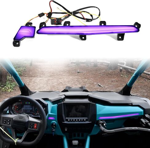 مجموعة مصابيح LED باللون الأرجواني من SAUTVS لملحقات Polaris RZR PRO XP/R/S 2025+، مادة ABS مقاومة للماء IP67 (استبدال OEM #2418039، #2418040) in Saudi Arabia