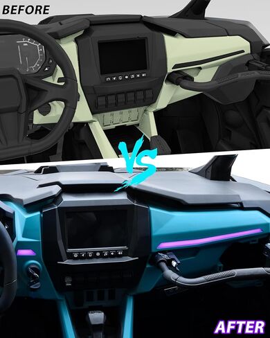 مجموعة مصابيح LED باللون الأرجواني من SAUTVS لملحقات Polaris RZR PRO XP/R/S 2025+، مادة ABS مقاومة للماء IP67 (استبدال OEM #2418039، #2418040) in Saudi Arabia