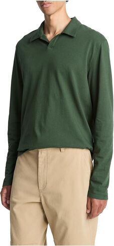 Vince Men's Garment Dye L/S Johnny Collar in Saudi Arabia