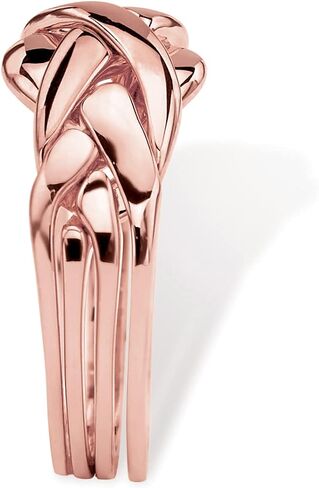 Palm Beach Jewelry 14K Rose Gold-Plated Commitment Symbol Puzzle Ring in Saudi Arabia