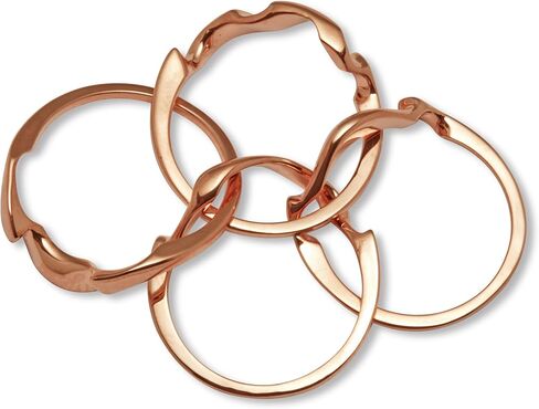 Palm Beach Jewelry 14K Rose Gold-Plated Commitment Symbol Puzzle Ring in Saudi Arabia