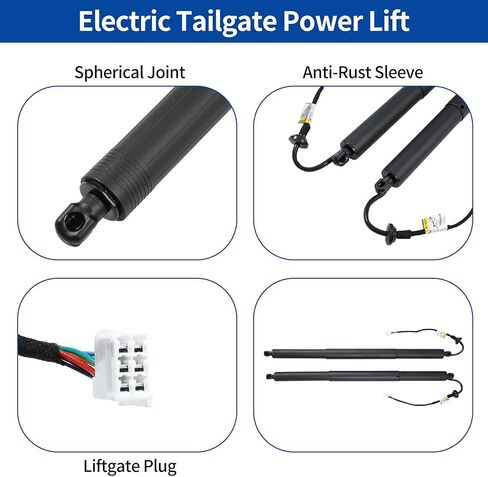 دعم رفع الطاقة للباب الخلفي الأيسر الأيمن لسيارة Toyota Highlander 2021-2023 فتحة الباب الخلفي للصدمات رقم 68910-0E070/68920-0E050 باب رفع الطاقة الكهربائي زوج واحد in Kuwait