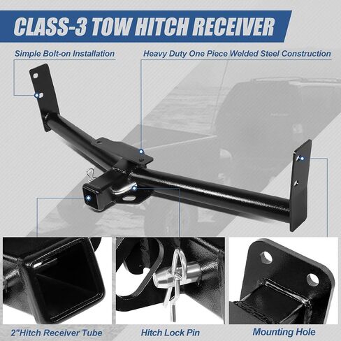 Auto Dynasty 2 Inches Class 3 Trailer Hitch Receiver Compatible with Equinox Vue Torrent Terrain 05-17 in Saudi Arabia