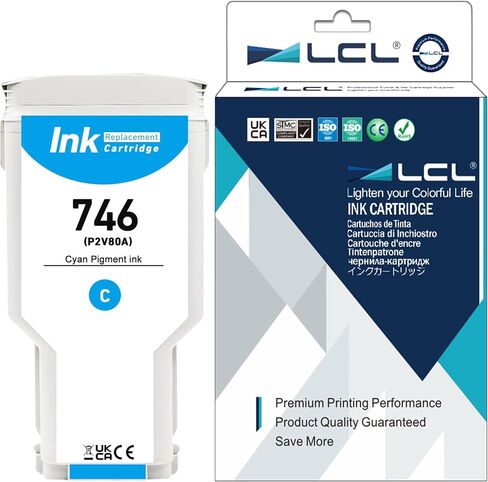 LCL Compatible 746 Photo Black 300-ml Ink Cartridge (P2V82A) Replacement for HP 746 DesignJet Z6 & Z9+ Large Format Plotter Printer (1-Pack) in Kuwait