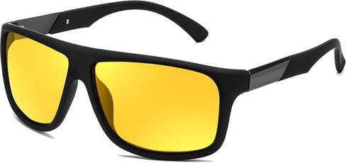 FEISEDY Night Vision Glasses Driving Sunglasses Polarized Dusk Rainy Day Anti Glare Yellow Lens Sun Glasses B0204 in Saudi Arabia