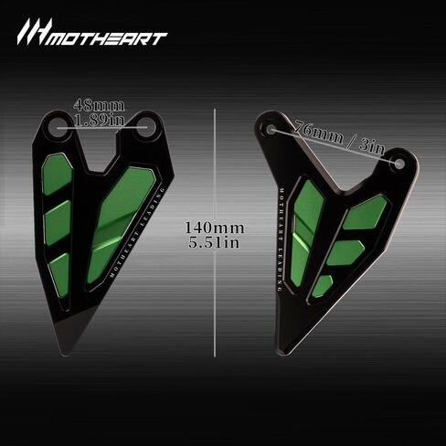 Motorcycle Foot Pegs with Heel Guard For Z7 Hybrid 2024-2025 Ninja 7 Hybrid 2024-2025 CNC T6 6061 Aluminum Heat Resistant Easy Installation z7 hybrid ninja 7 Accessories (Green) in Saudi Arabia