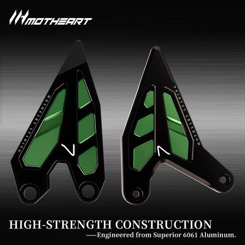 Motorcycle Foot Pegs with Heel Guard For Z7 Hybrid 2024-2025 Ninja 7 Hybrid 2024-2025 CNC T6 6061 Aluminum Heat Resistant Easy Installation z7 hybrid ninja 7 Accessories (Green) in Saudi Arabia