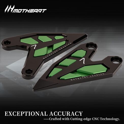 Motorcycle Foot Pegs with Heel Guard For Z7 Hybrid 2024-2025 Ninja 7 Hybrid 2024-2025 CNC T6 6061 Aluminum Heat Resistant Easy Installation z7 hybrid ninja 7 Accessories (Green) in Saudi Arabia